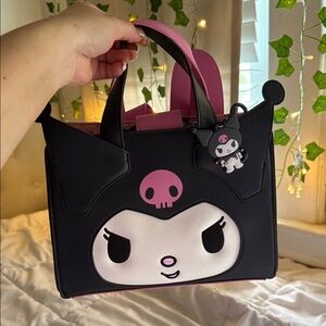 Loungefly Black and Pink Crossbody Bag